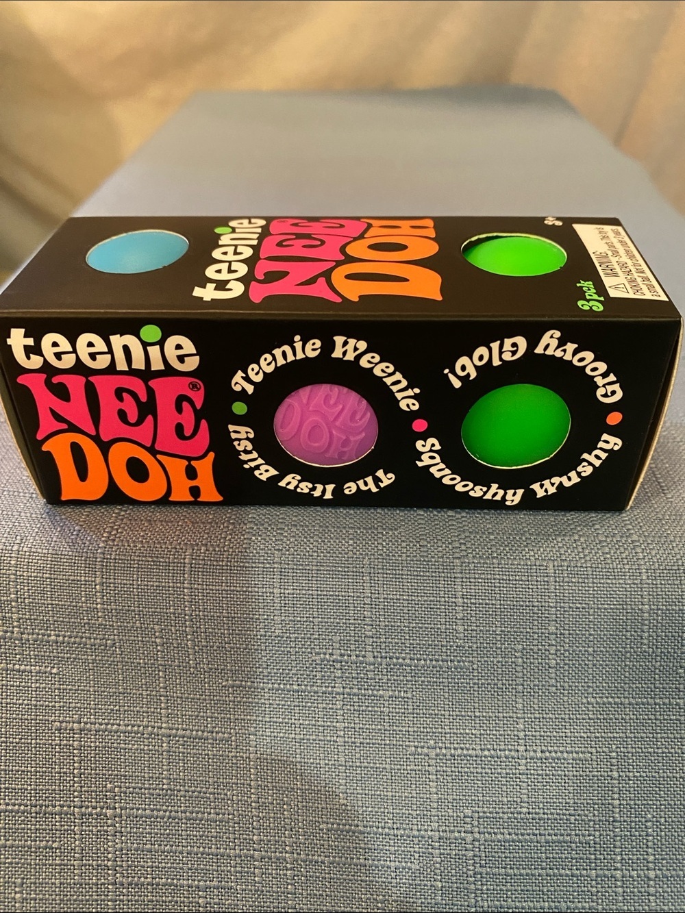 NeeDoh teenie 3-Pack groovy glob - purple, blue, green NIB